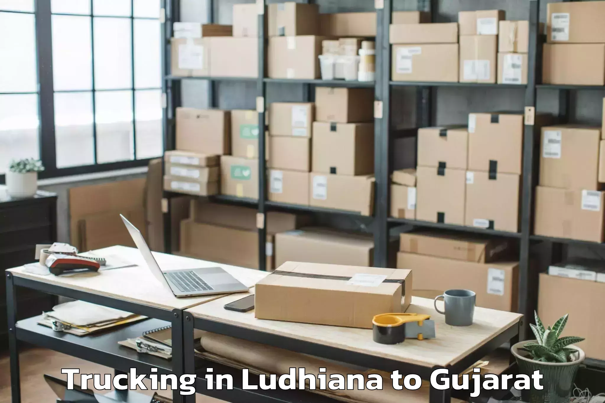 Top Ludhiana to Vadgam Trucking Available